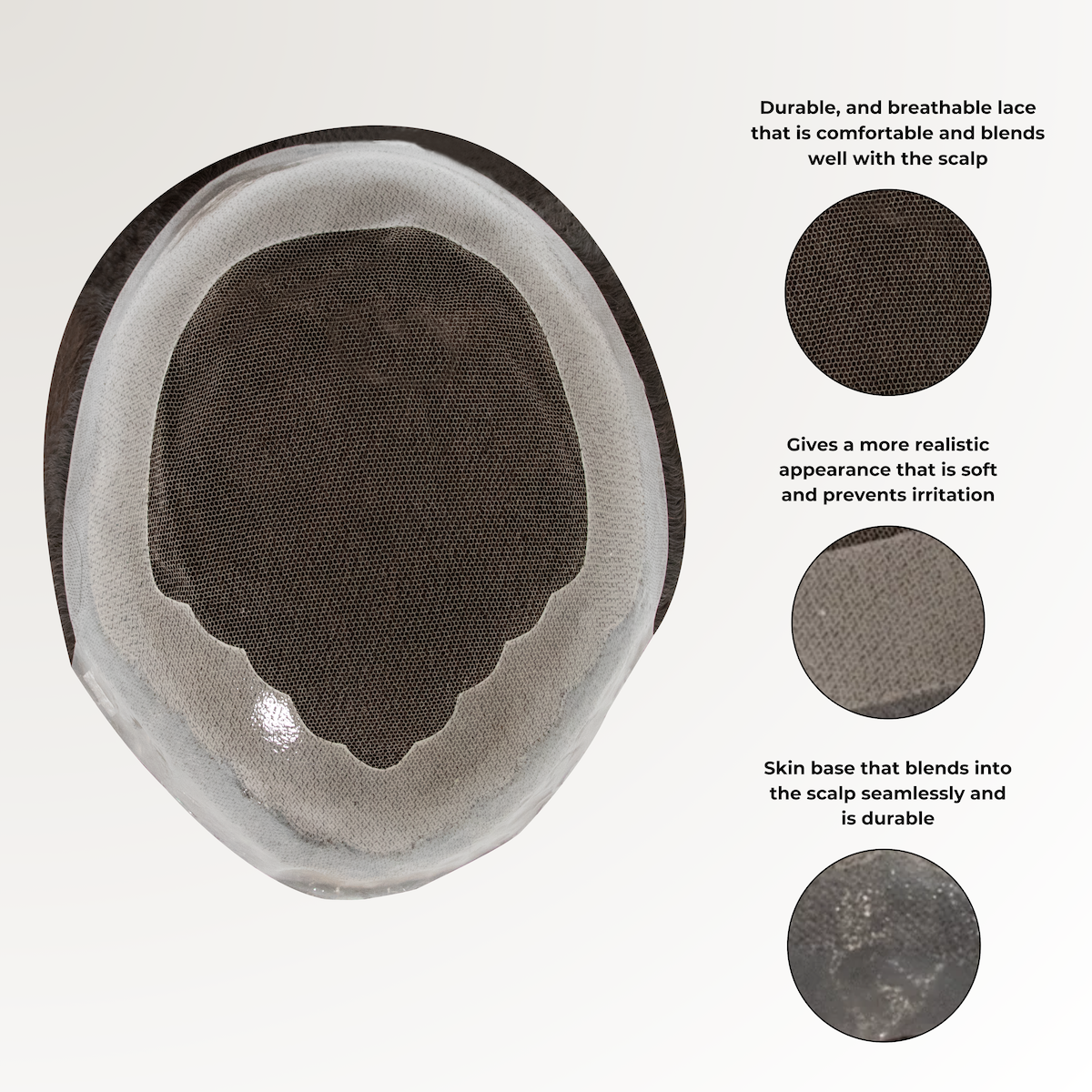 Sky Lace | French lace light hair density