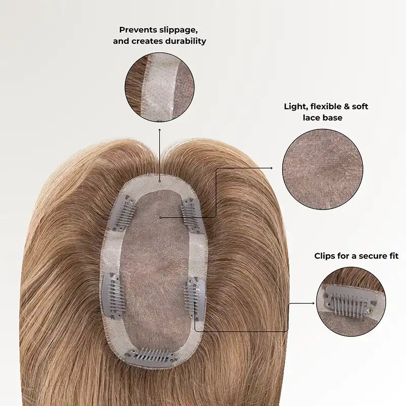 Allure | Clip-on Fine Mono Hair Topper