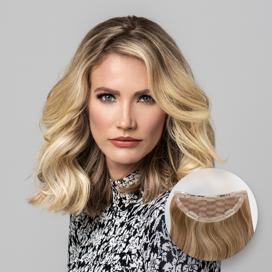 Aluna | Clip-on Fine Mono Hair Topper