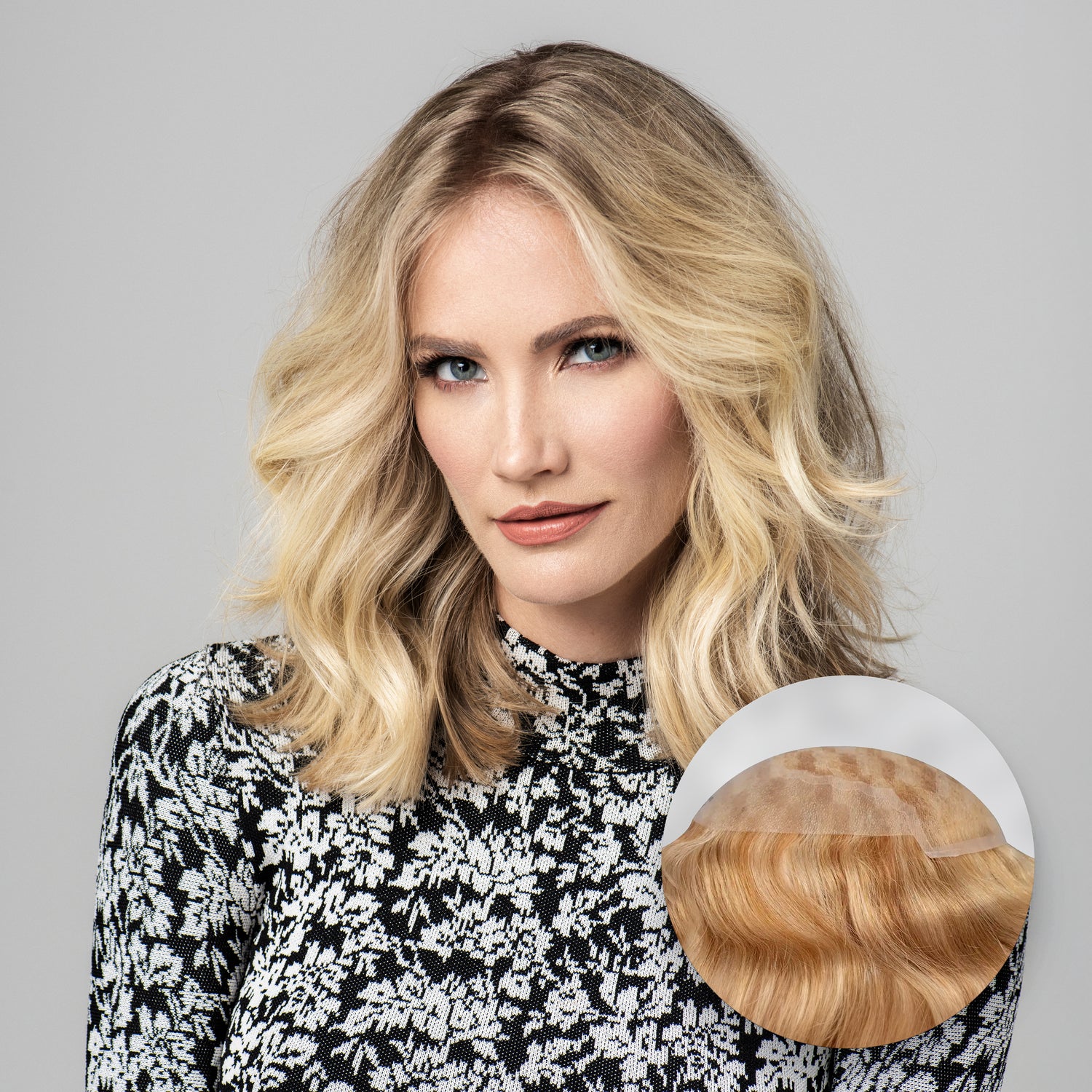 Celeste | French Lace and Skin Hair Topper for Women