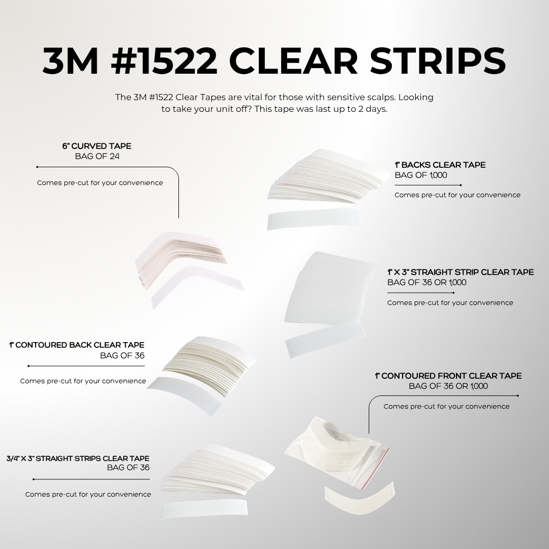 3M 1522 Contoured Front 1" Clear Tape