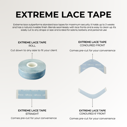Extreme Lace Tape Strip 6" Front With 1" Contour | Strong Hold Lace Tape