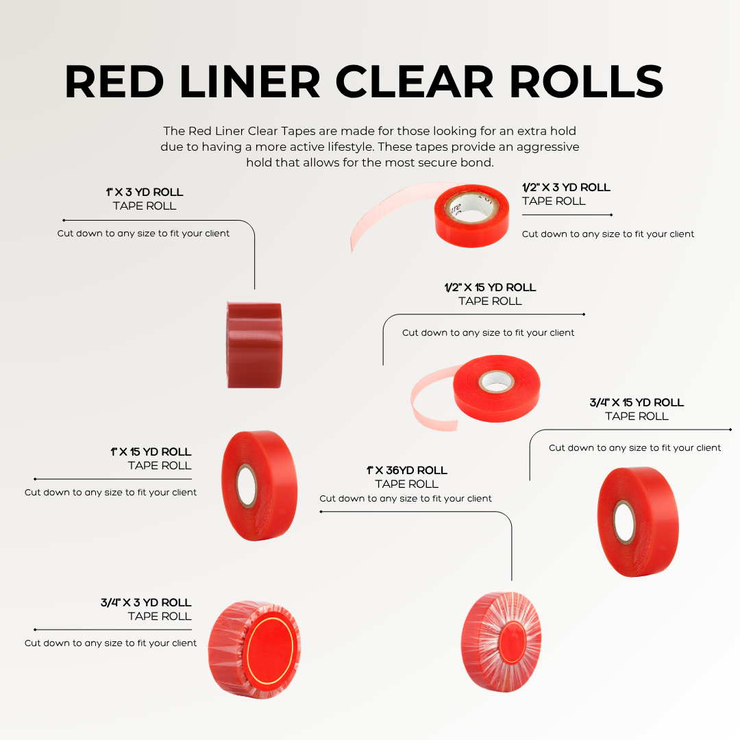 Red Liner Clear 3/4" X 3 YD Roll