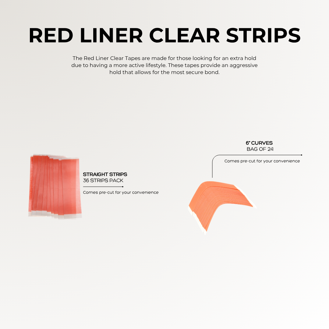 Red Liner Clear 6" Curves (bag of 24)