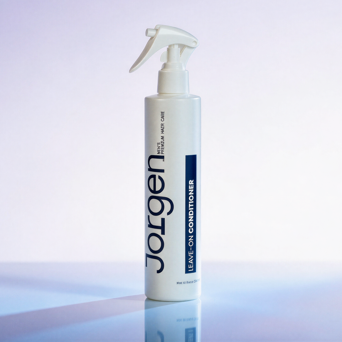 Jorgen Leave-On Conditioner in a white trigger spray bottle