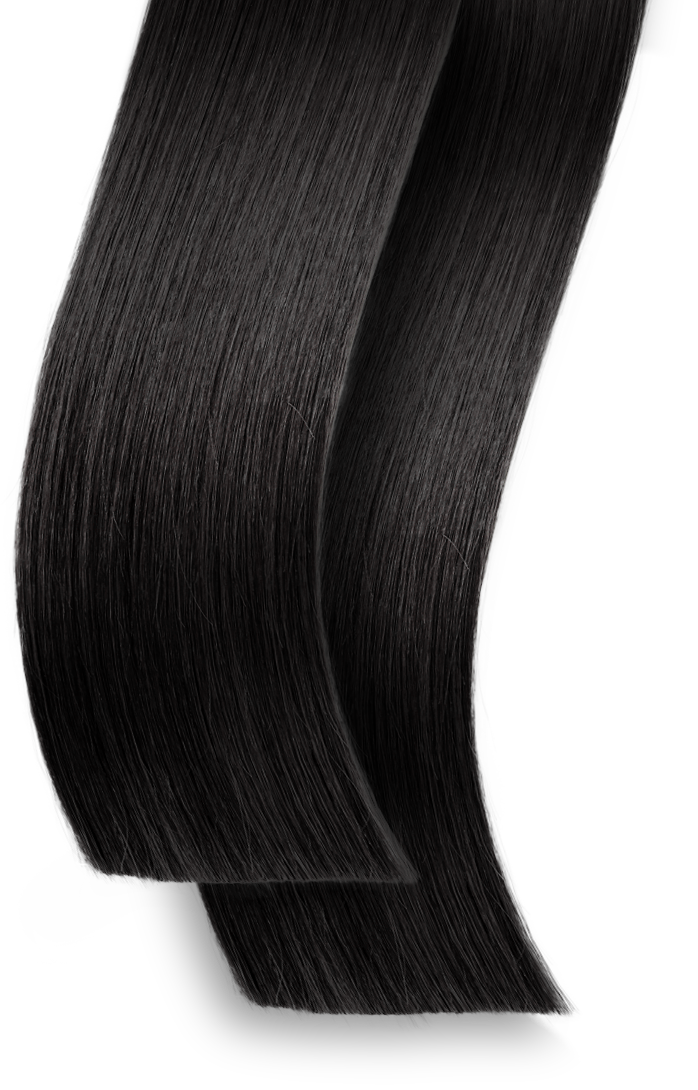 Two strands of dark Luxia Artiss hair