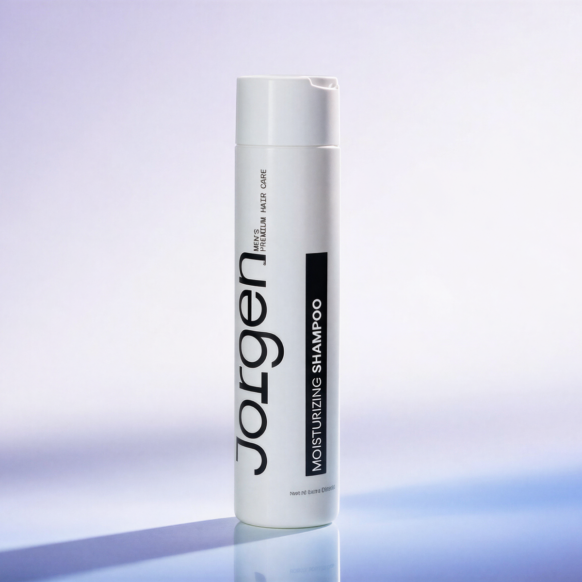 Jorgen Moisturizing Shampoo in a white bottle