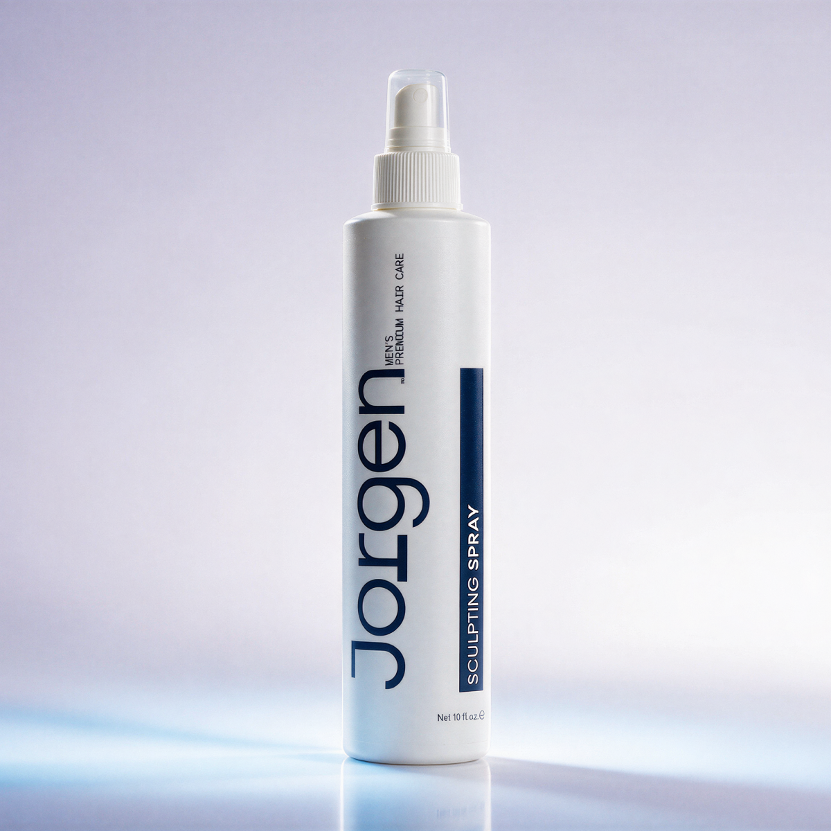 Jorgen Sculpting Spray in a white spray bottle
